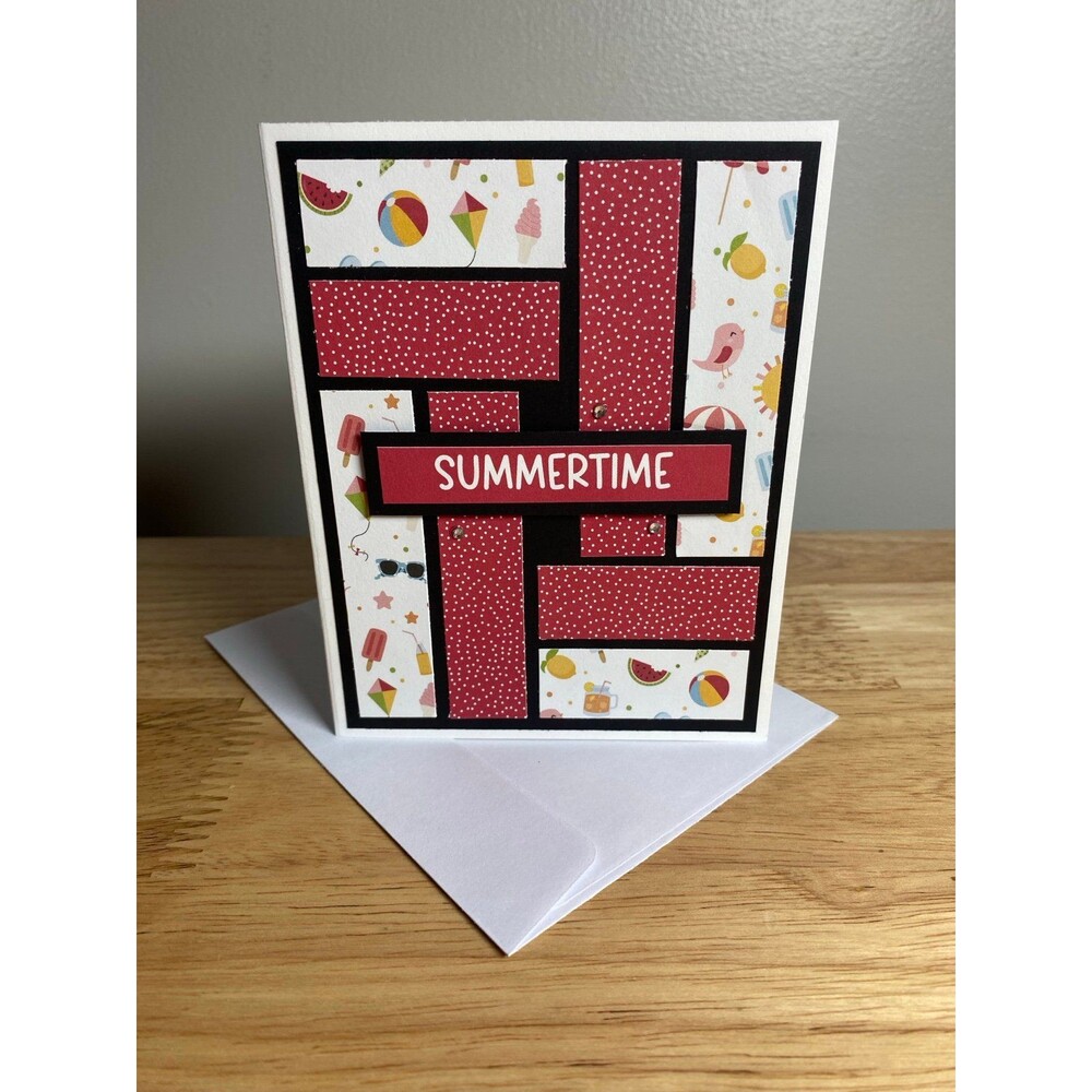 Handmade Summer Blank Greeting Card A2 & Envelope